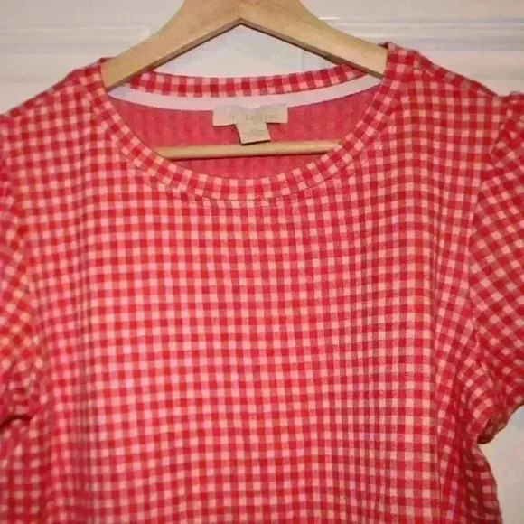 Festive Red & White Gingham Christmas Crop Top - XS Holiday Chic! - Picture 3 of 7